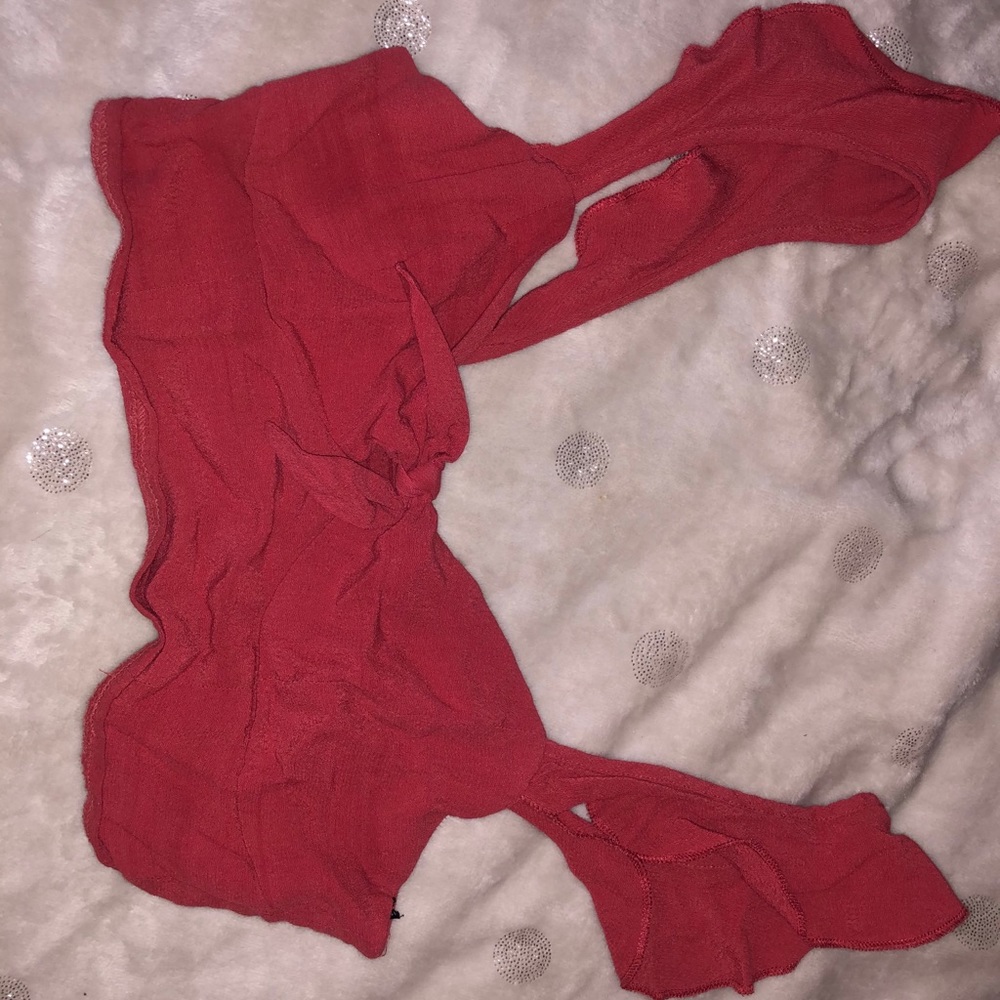 Red crop top